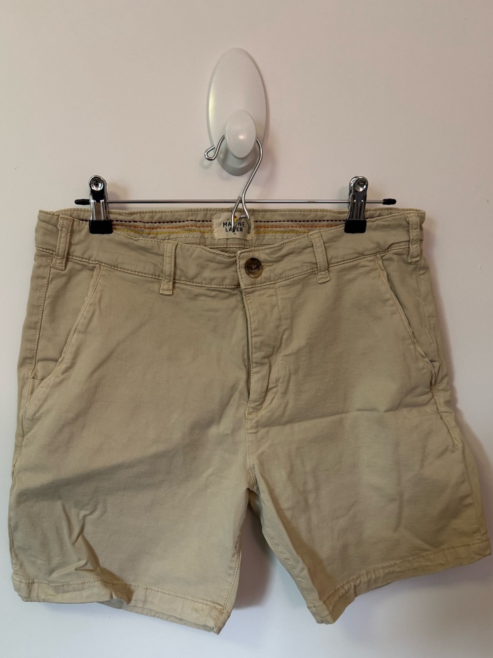 Men's Marine Layer Beige Chino Shorts